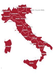 Mappa centri di formazione in Italia